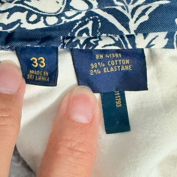 Polo Ralph Lauren Floral Print Flat Front Shorts Mens 33 Blue Stretch Classic - Picture 7 of 13